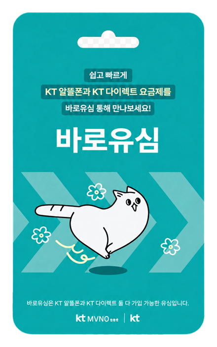 KT 바로유심 실제 패키지